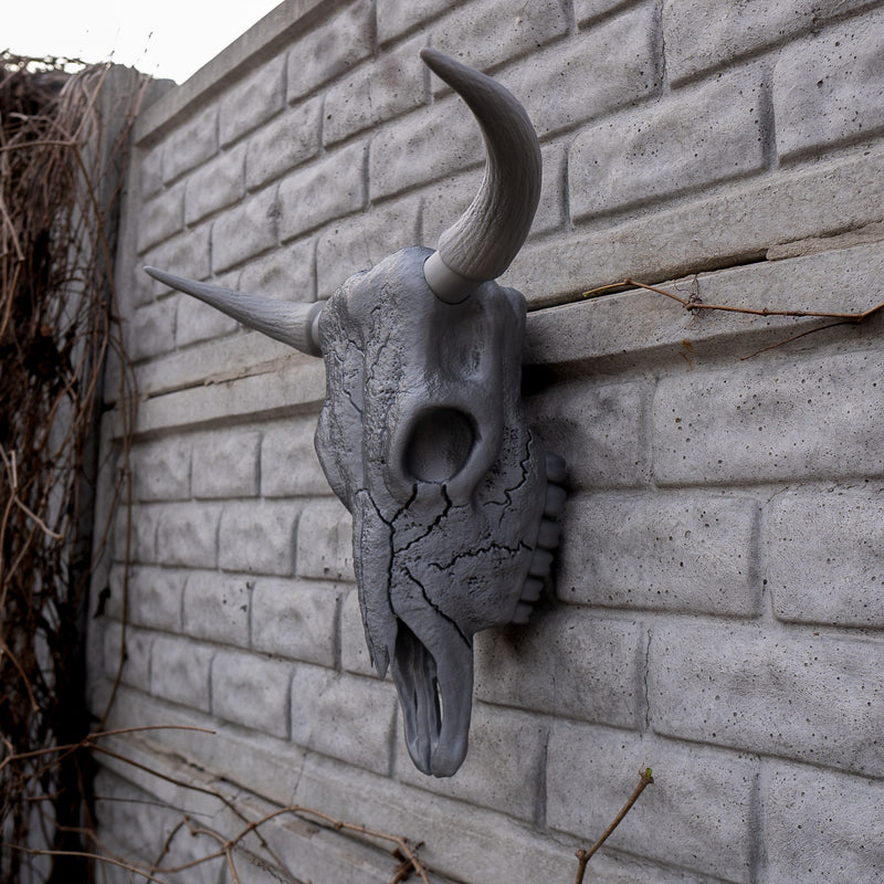 Bull Skull Bone Decor - Bull Horns Wall Sculpture