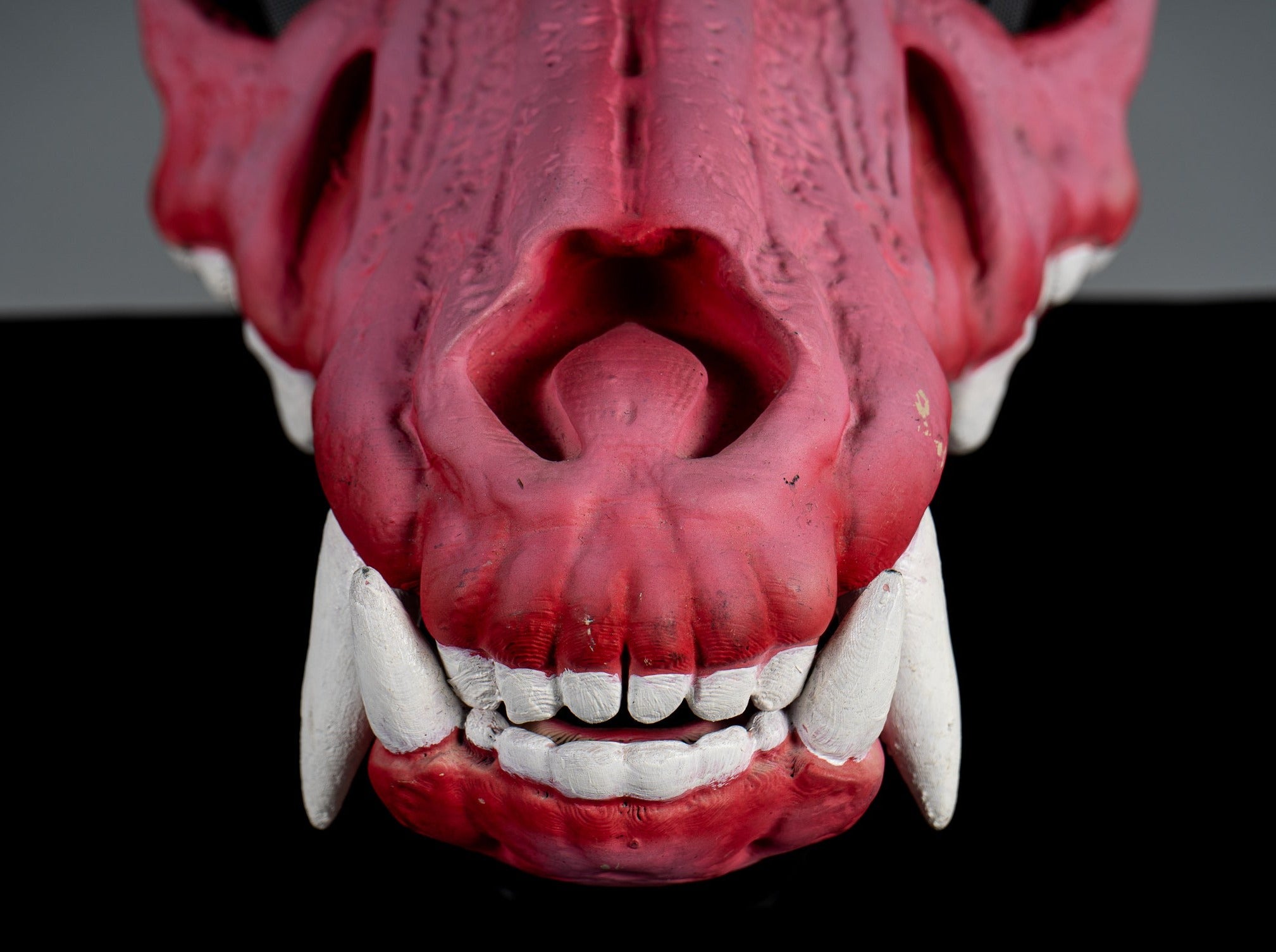 Wolf Skull Mask Pink with Moving Jaw