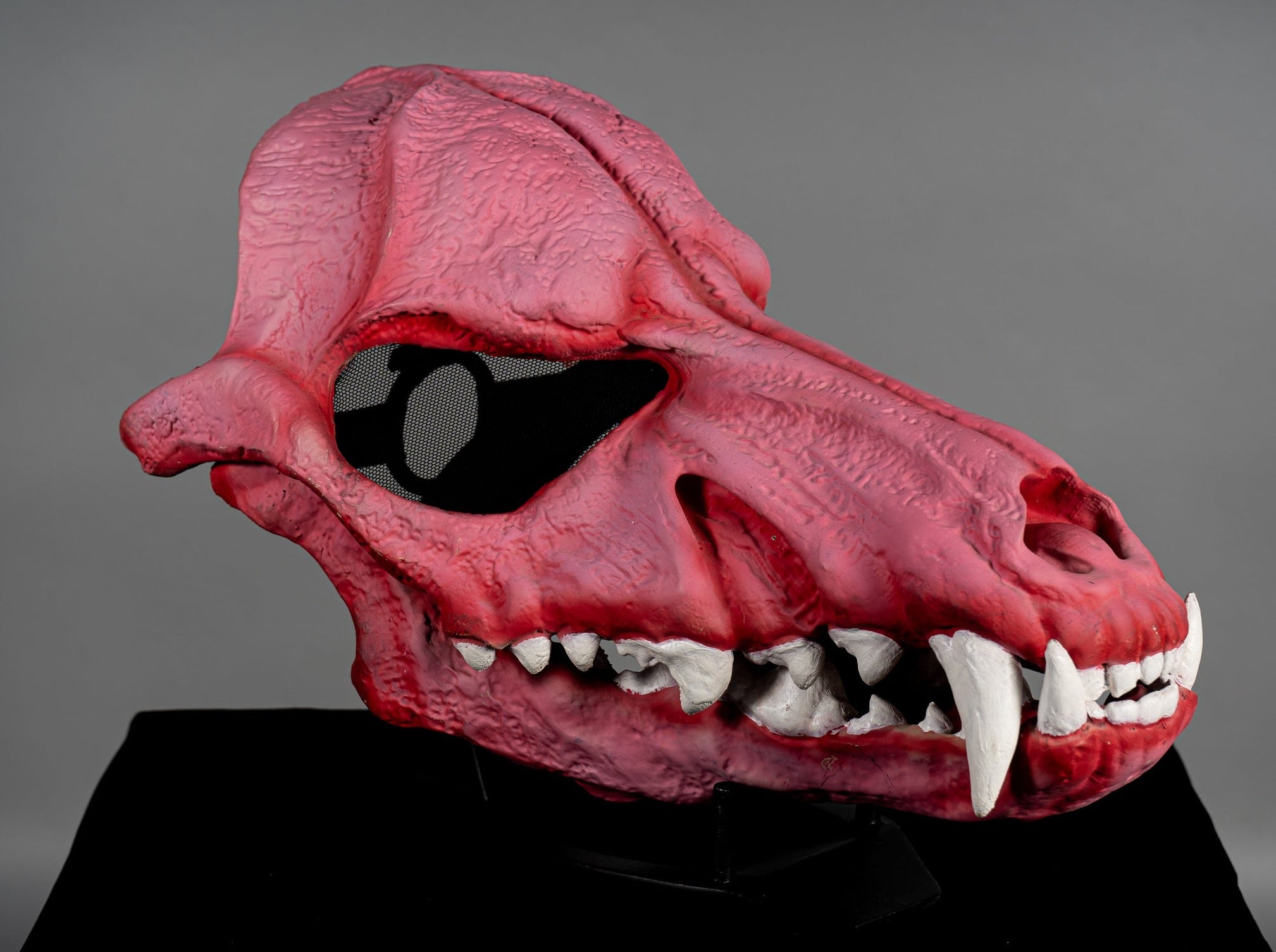 Wolf Skull Mask Pink with Moving Jaw