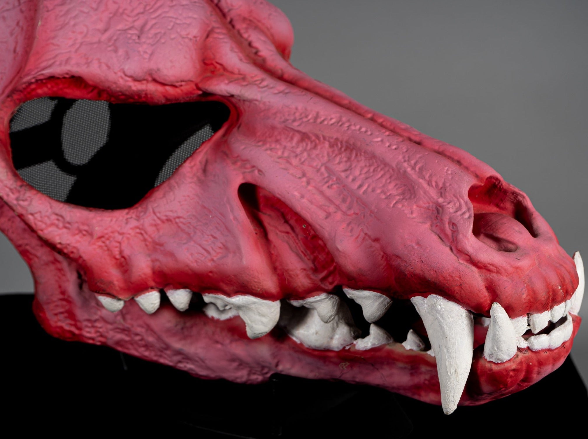 Wolf Skull Mask Pink with Moving Jaw