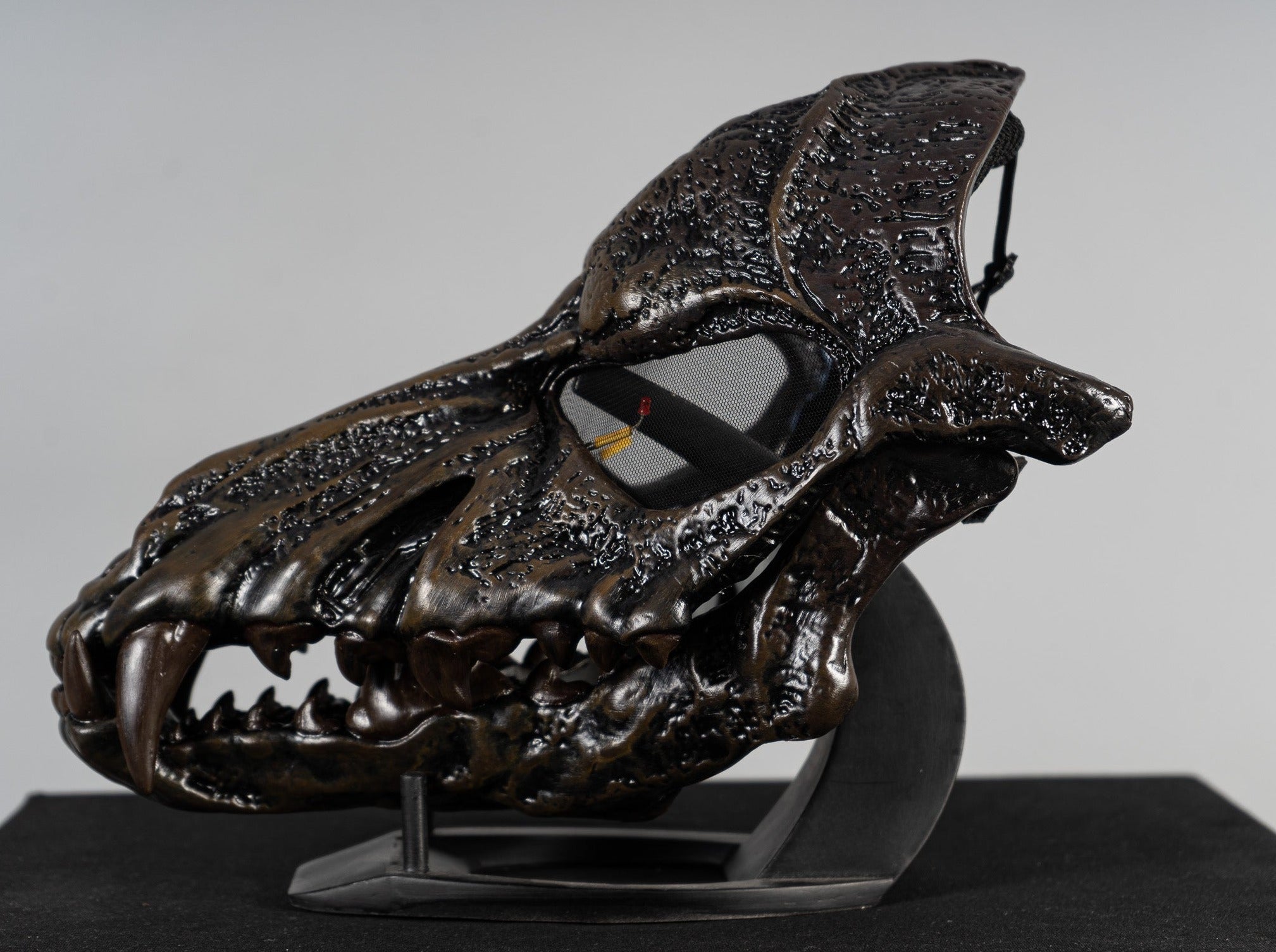 Wolf Skull Mask Black with Moving Jaw