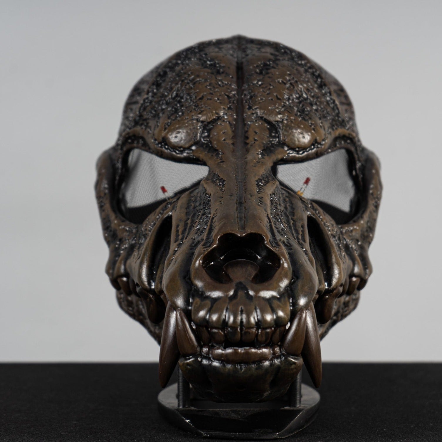 Wolf Skull Mask Black with Moving Jaw