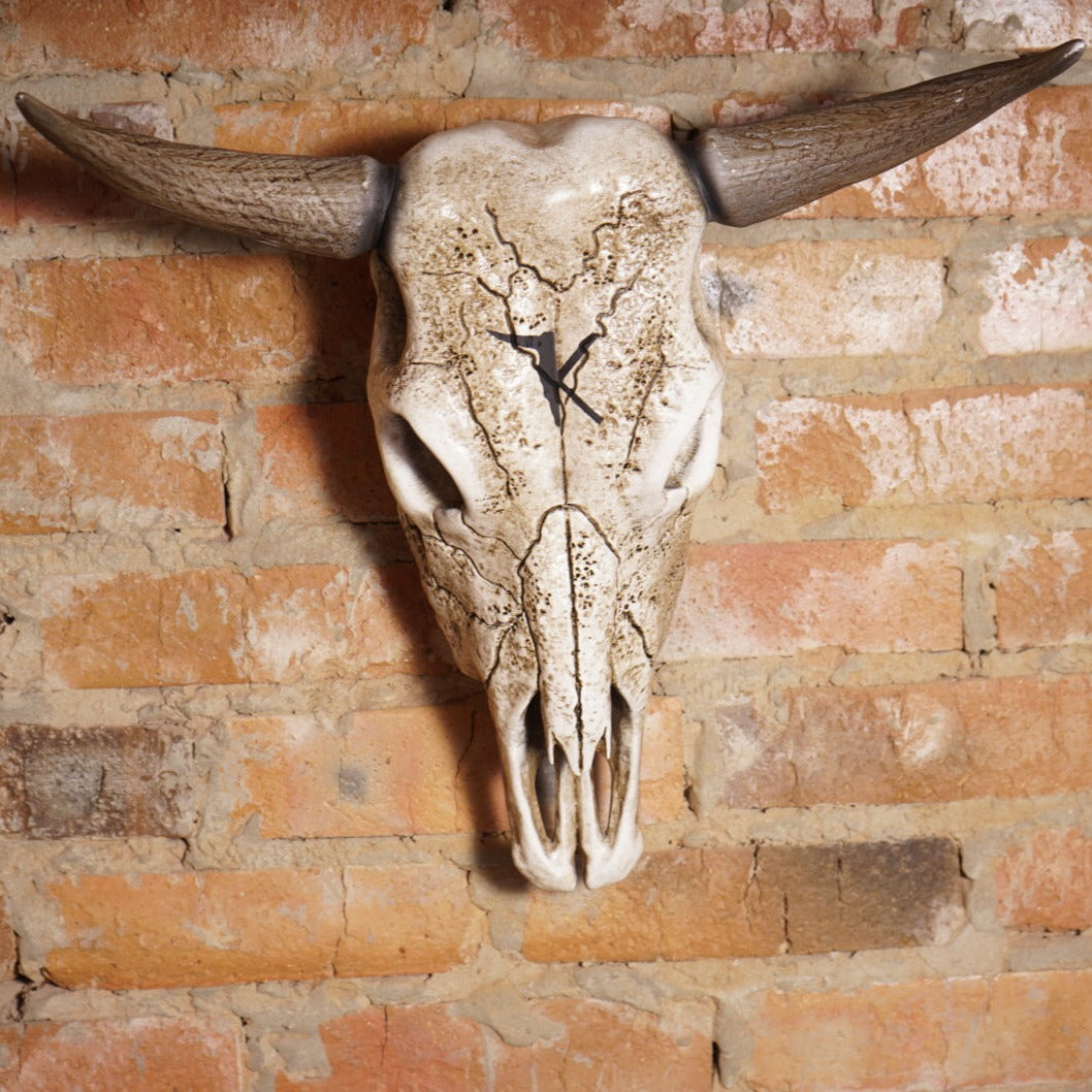 Bull Skull Bone Decor - Bull Horns Wall Sculpture