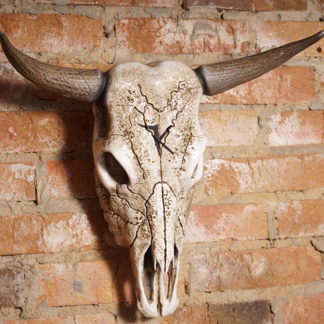 Bull Skull Bone Decor - Bull Horns Wall Sculpture