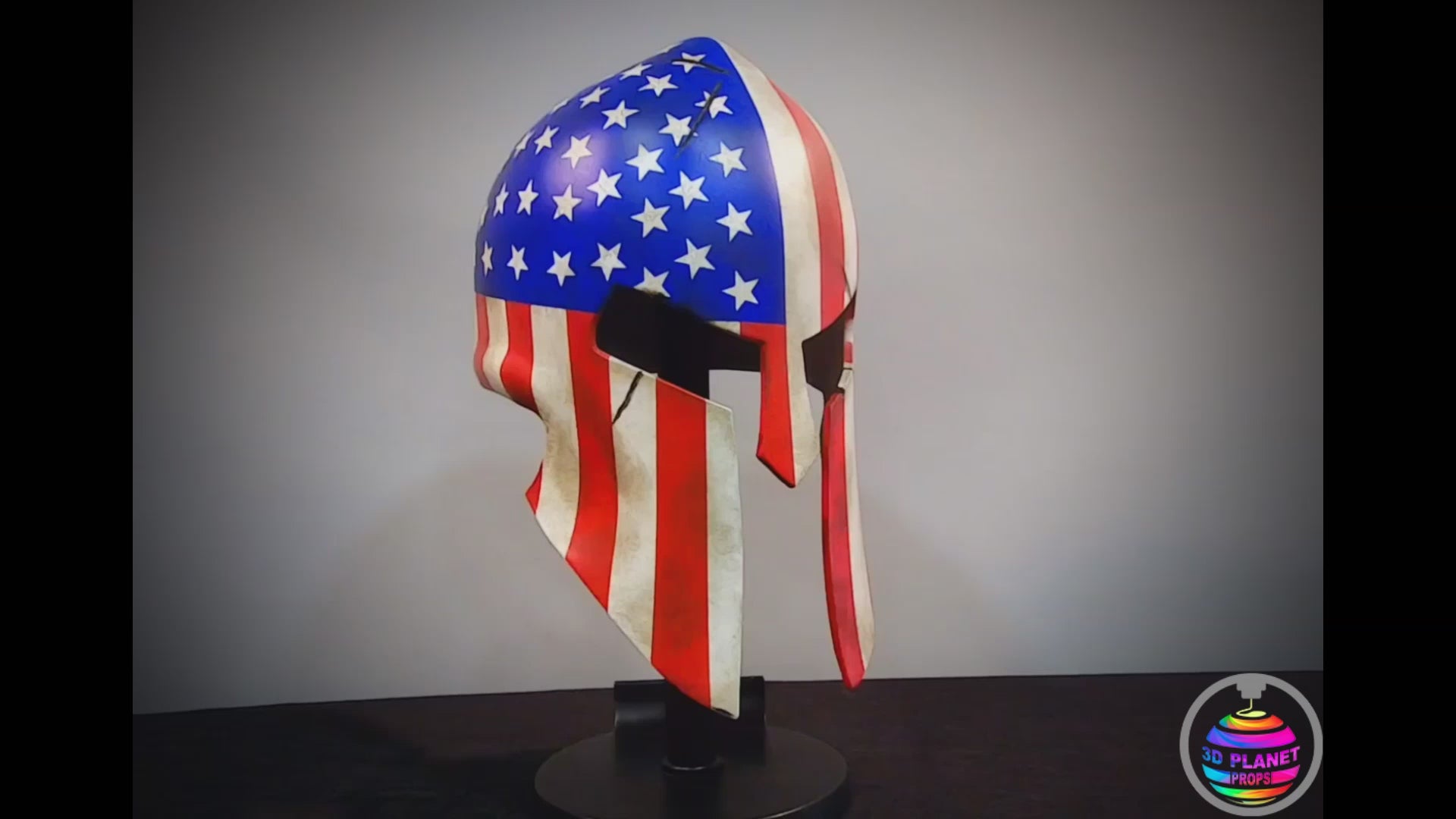 Spartan Helmet with USA Flag