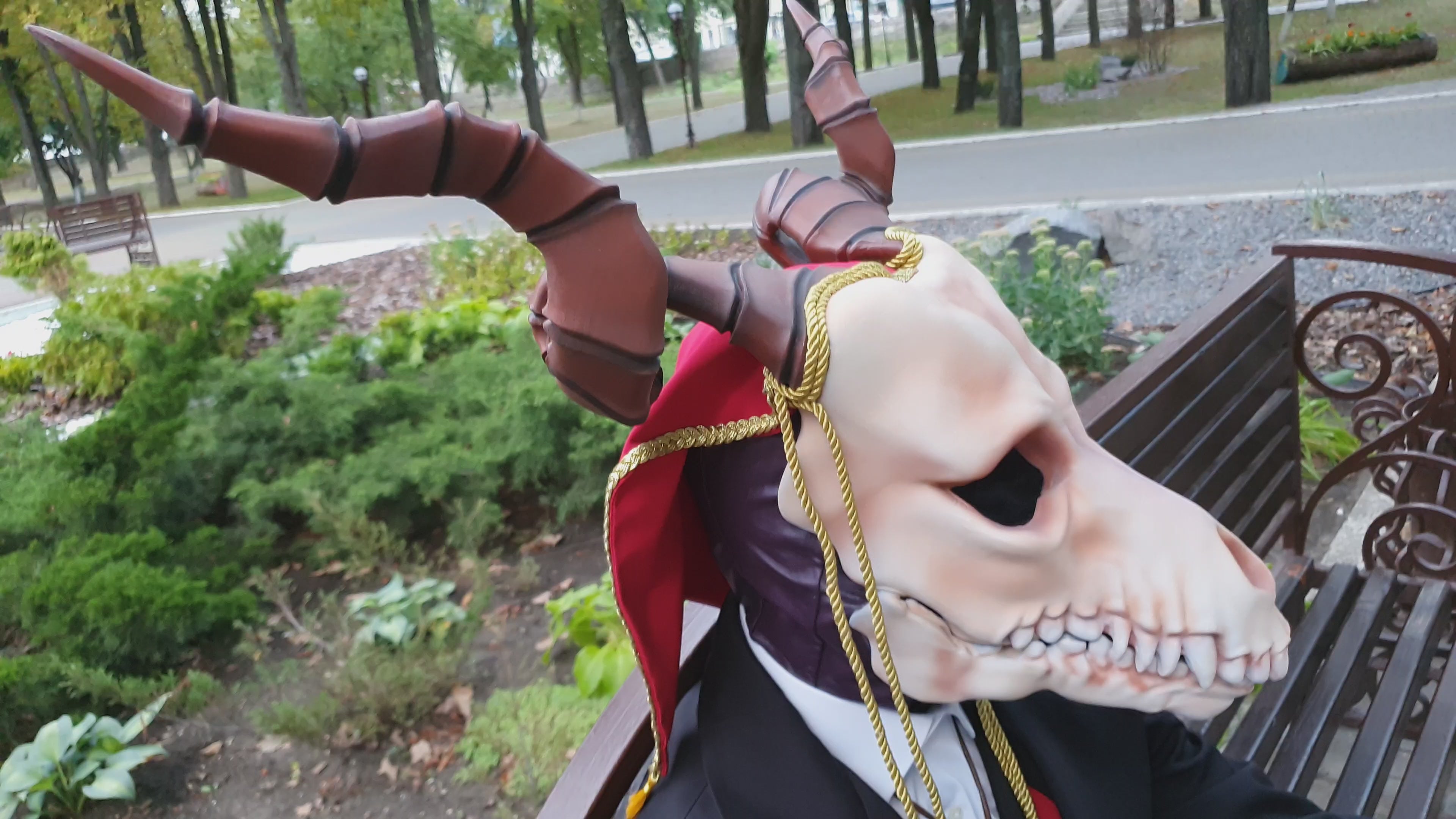 Wendigo Mask with Twisted Horns / Forest Demon cosplay