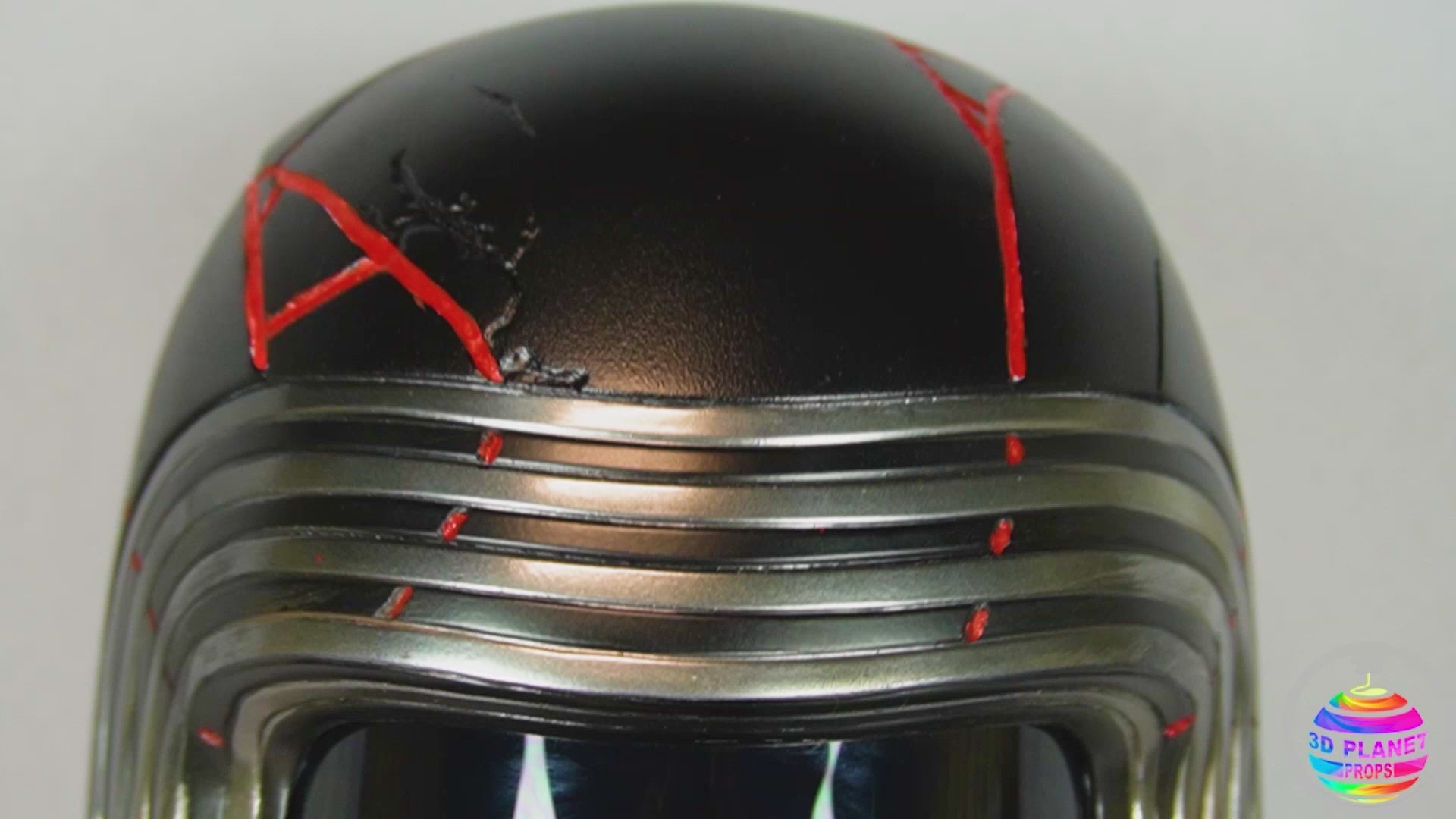 Kylo Ren Helmet Red Strips / The Rise of Skywalker / Sith Lord Cosplay