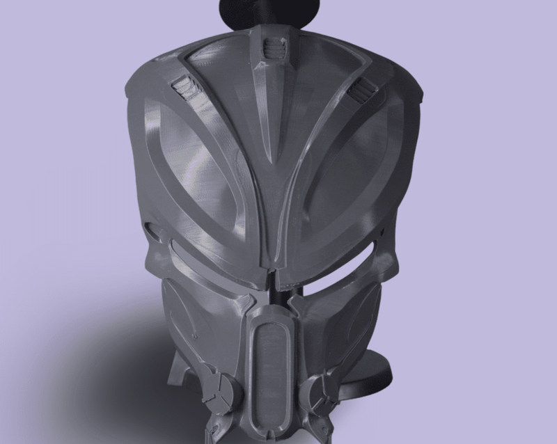 Predator Mask NO Dreadlocks Raw Kit 3D Print