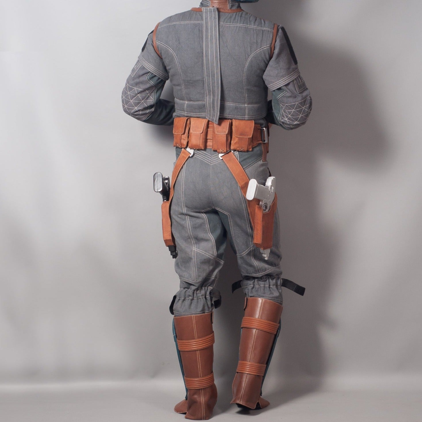 Bo-Katan Leather Parts Cosplay Belt, Holster, Boot Pads