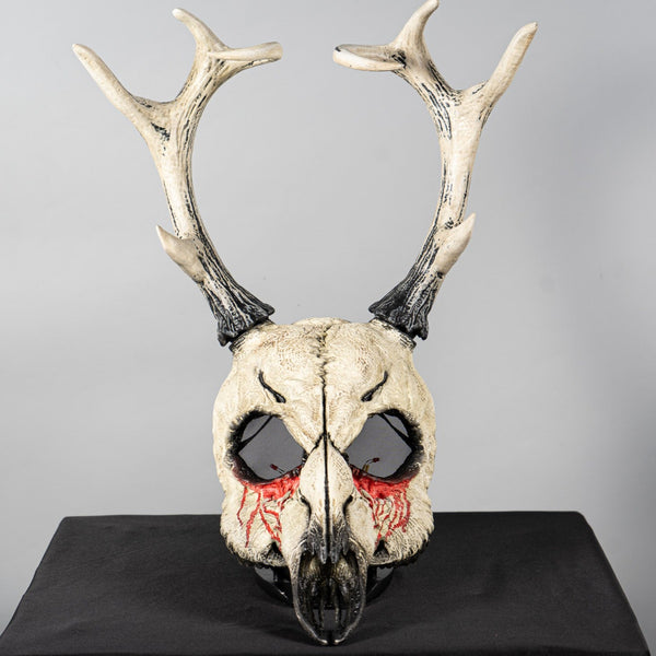 Deer Skull Bloody Mask with Big Horns