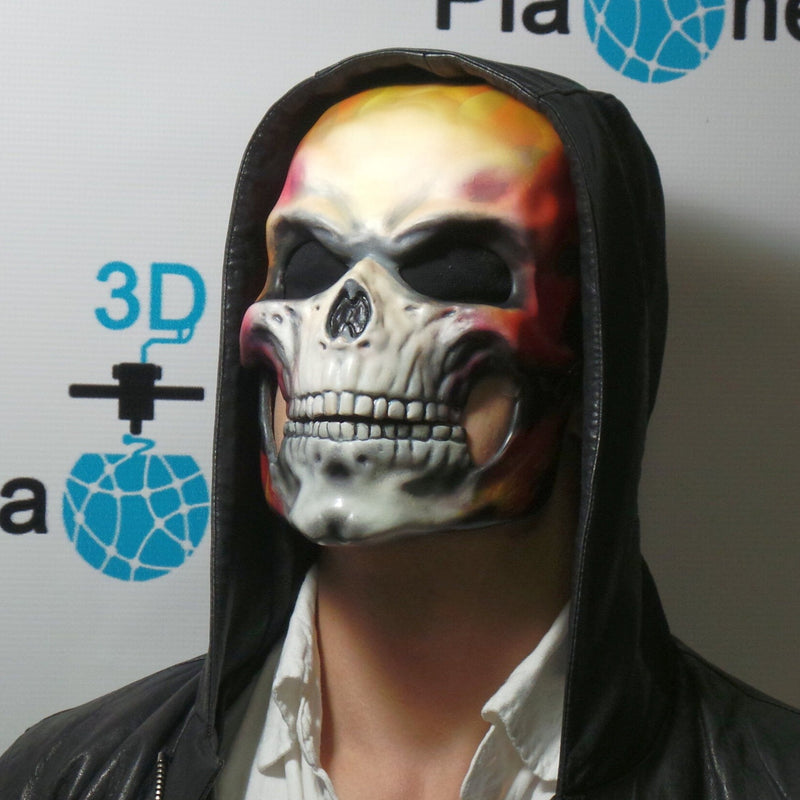 3D Print of Ghost Rider Skull Mask - Cosplay Halloween Helmet by  3DPrintModelStore