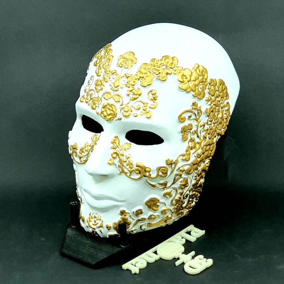 Incognito White and Gold Mask