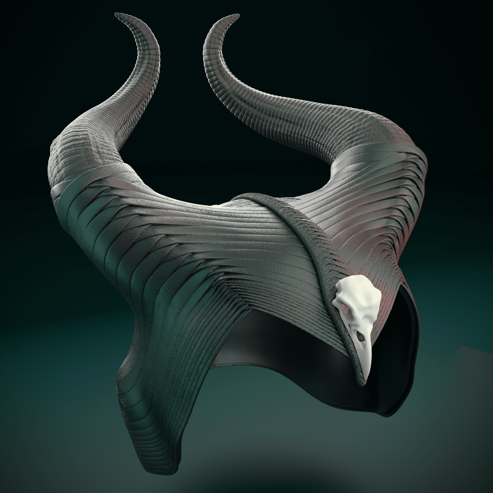 Maleficent Helmet 3D Model STL file