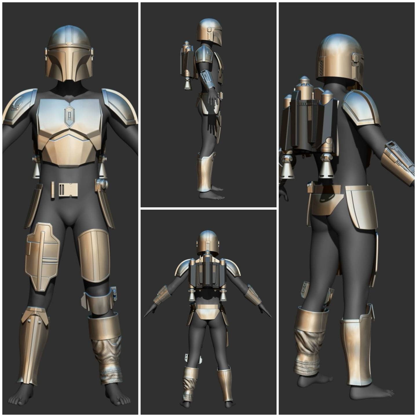 Mando Armor Cosplay Costume Full beskar armor