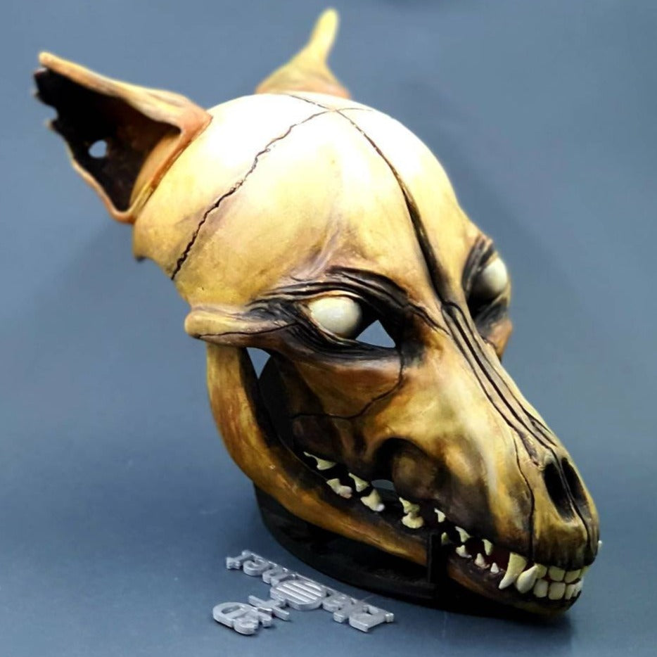 Wolf Skull Mask with Fur / Zombie Werewolf / SCP-1471-A