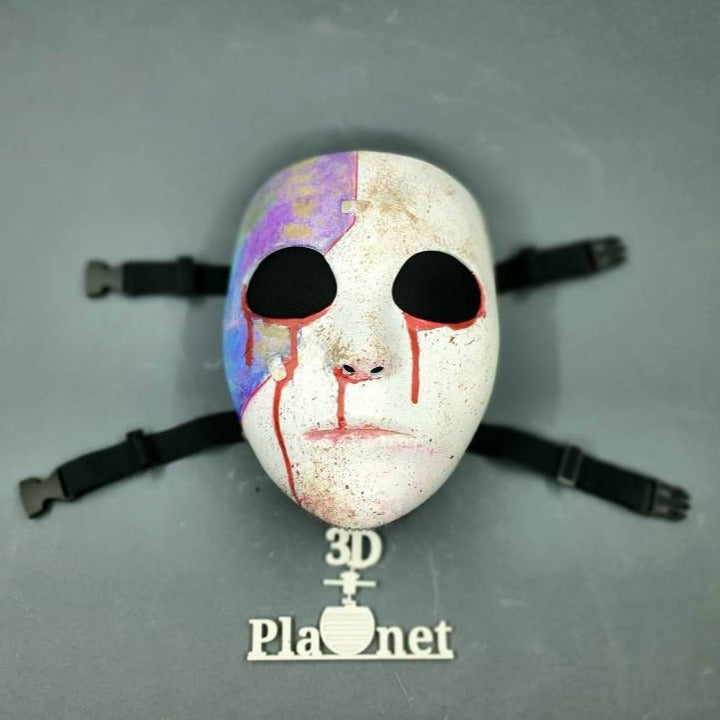 HOOTNEE paintable DIY masks sally face cosplay halloween masks make up  white masks kids mask for child 4pcs
