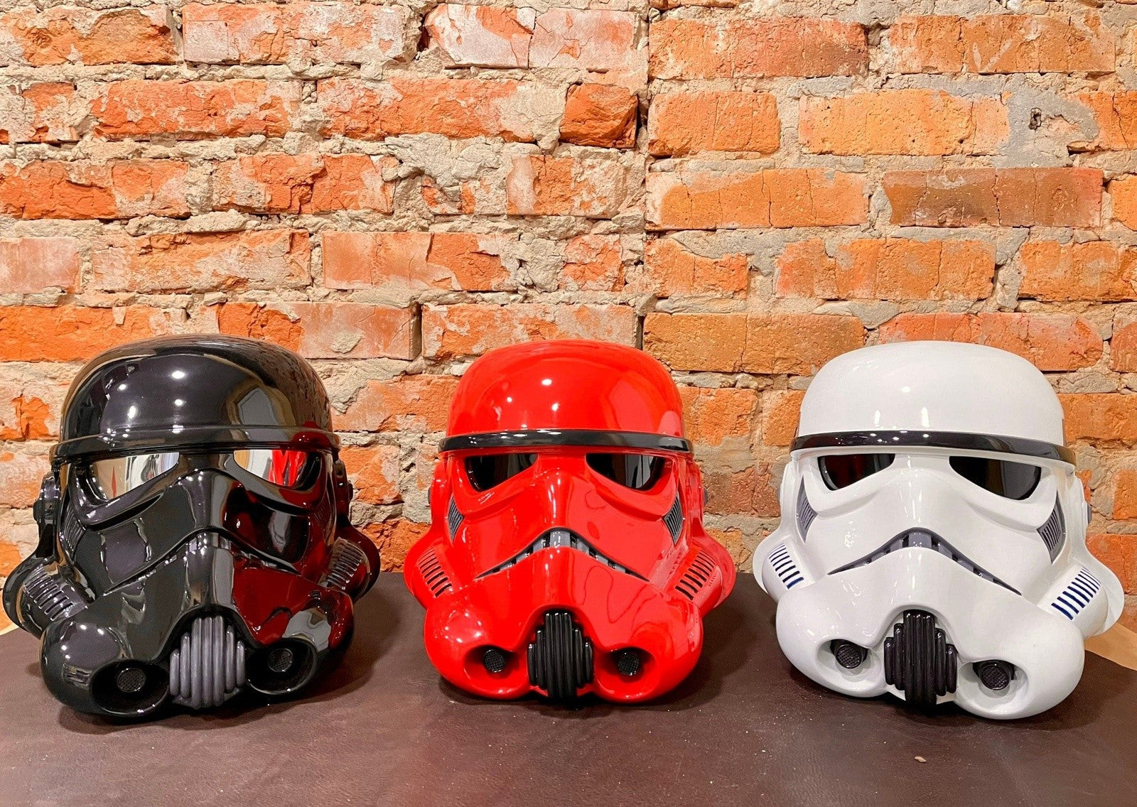 Stormtrooper Helmet Classic White, Chrome Silver, Red, Black, White&Red