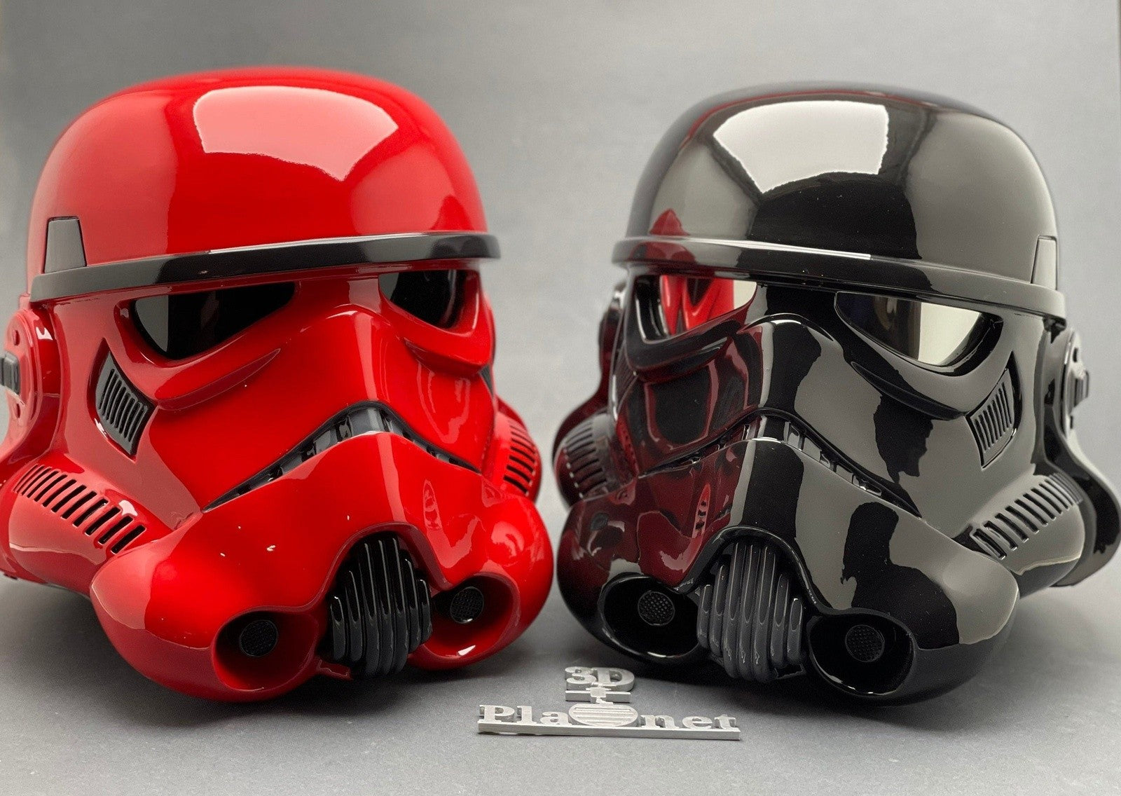 Stormtrooper Helmet Classic White, Chrome Silver, Red, Black, White&Red