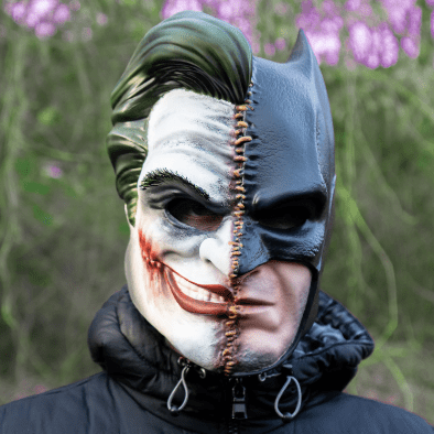 Two Faces Mask / Bat-man-Jokker Cosplay Mask