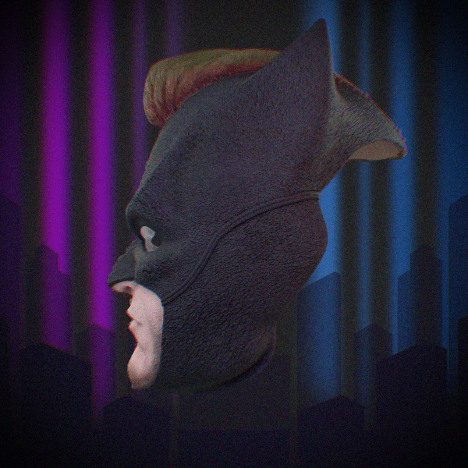 Two Face mask / Bat-man-Jokker Mask 3D Model STL file