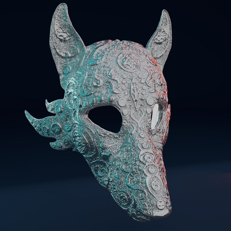 Wolf Mask 3D Model STL file