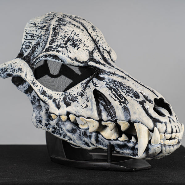 Wolf Skull Mask White Moving Jaw