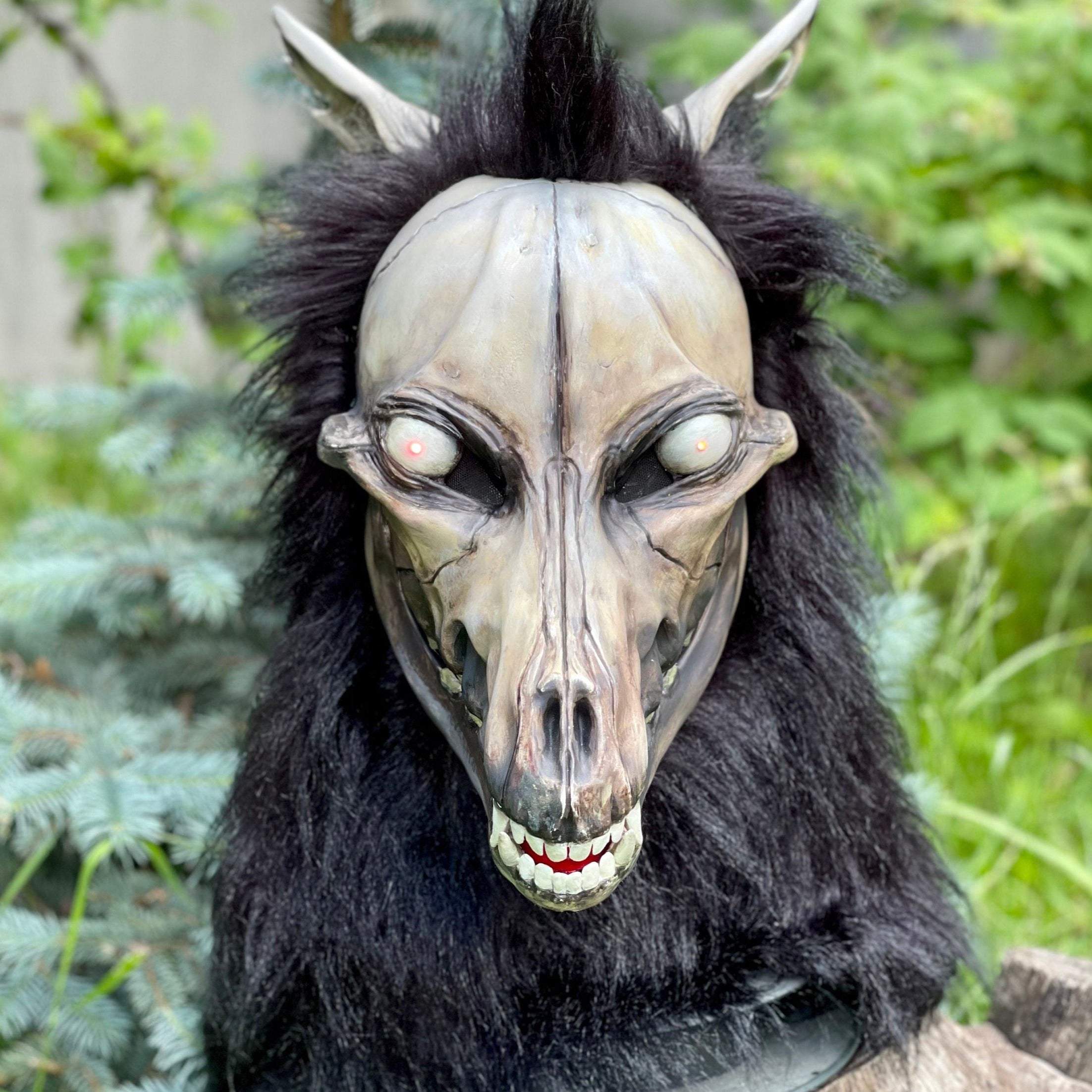 Wolf Skull Mask with Fur / Zombie Werewolf / SCP-1471-A